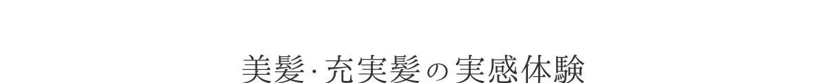 美髪・充実髪の実感体験