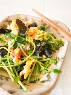 ◎骨元気レシピ～きくらげと卵、桜エビの塩麴炒め～
